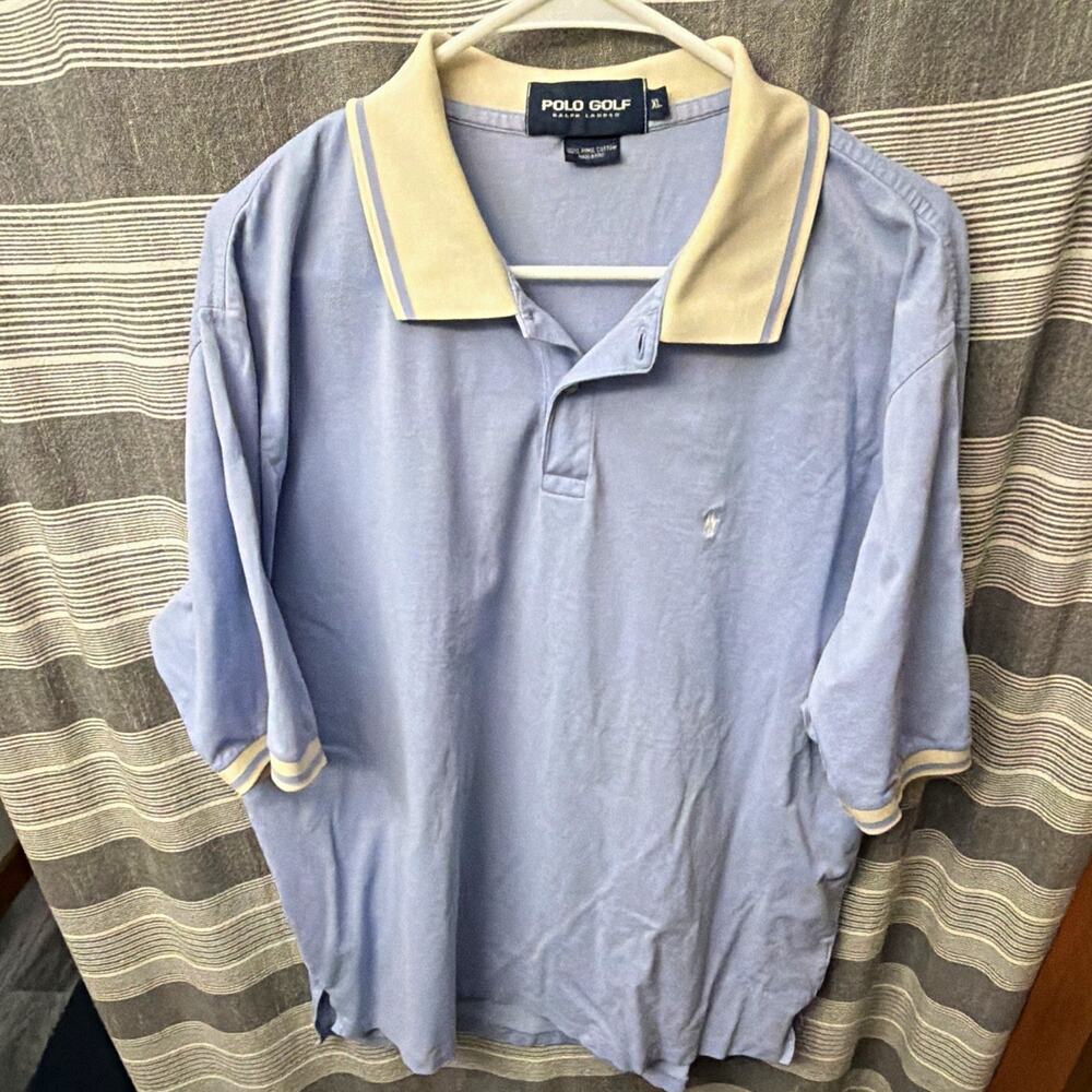 Polo Golf Ralph Lauren Men’s XL Blue Pima Cotton Golf Polo Shirt Pony Logo